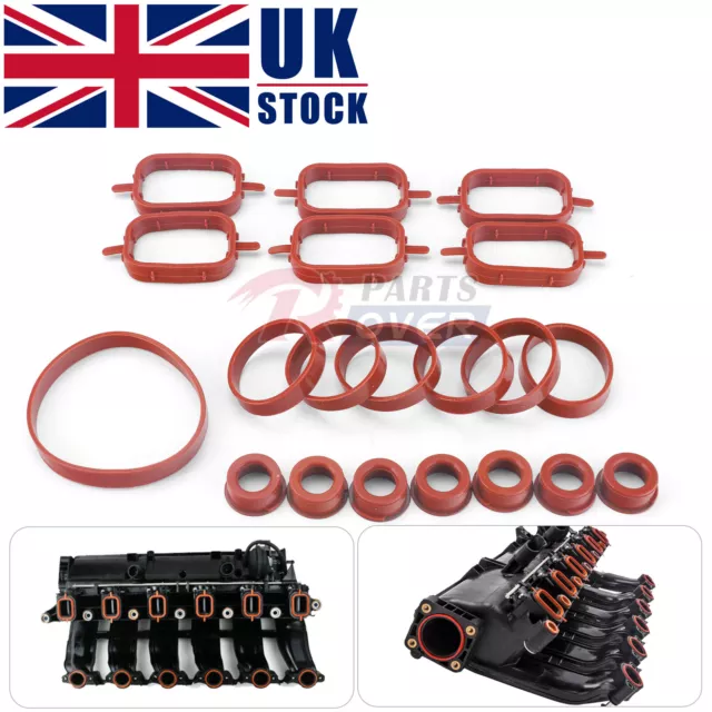 Intake Inlet Manifold Gaskets Seals For Bmw M47 M57 E46 E53 E60 E63 E65 E90 E91