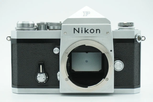 NEAR MINT] NIKON F Eye Level Silver 35mm SLR Film Camera