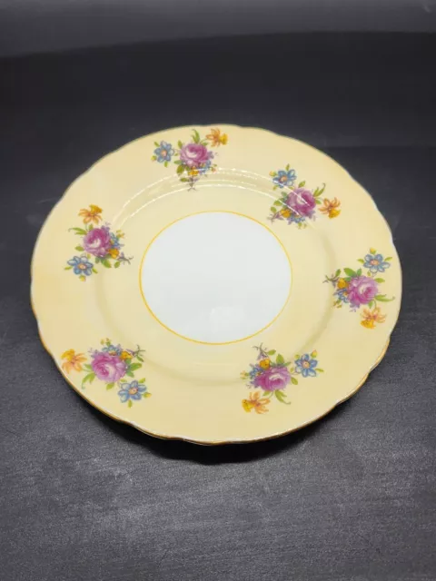 Vintage Aynsley Side Plate Bone China Floral Pink Roses England #633/7