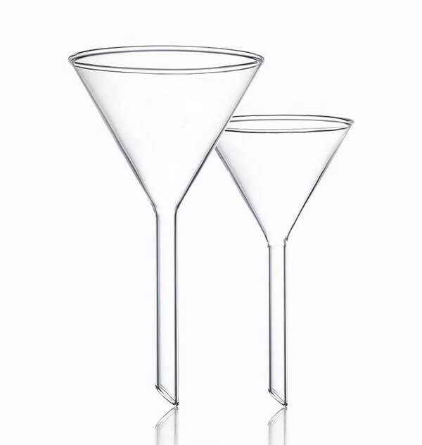 Wholesale 40mm - 150mm Transparent Glass Funnel with Short Stem Lab Supplies