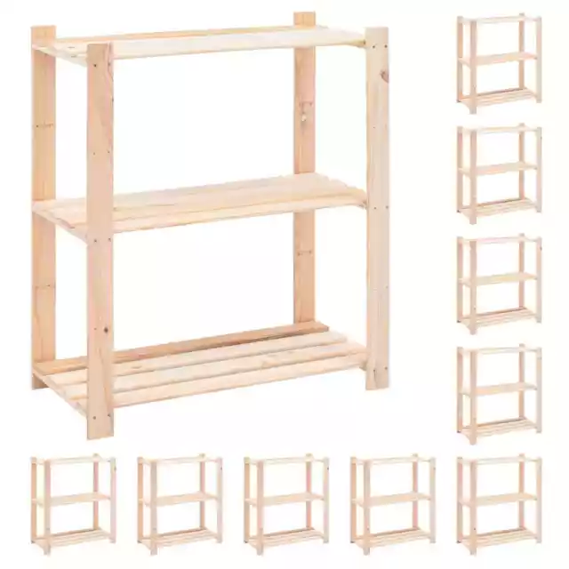 Ã‰tagÃ¨res de rangement Ã  3 niveaux 10 pcs 80x38x90 cm Pin 150 kg