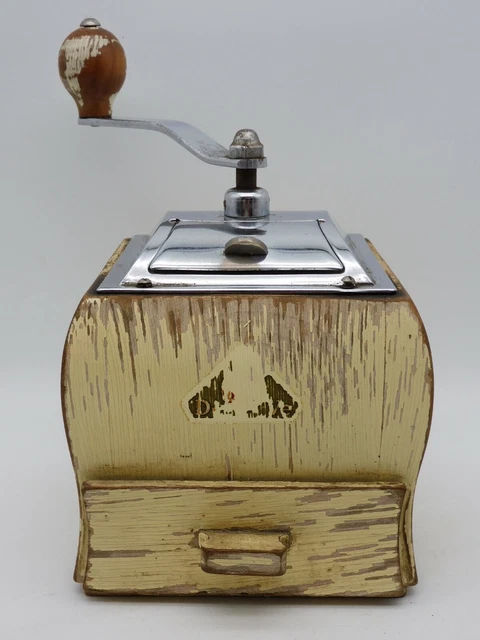 Manuel Ancien Manuel Zalati - Meule Céramique, Base Bois, Réglable, Pour Grains De Café Moulin à Café