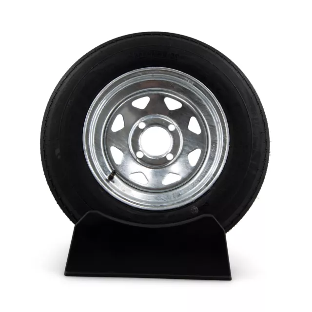 Eco-Trail ST 5.30-12 Load Range C Trailer Tire on Galvanized 4 Bolt Wheel
