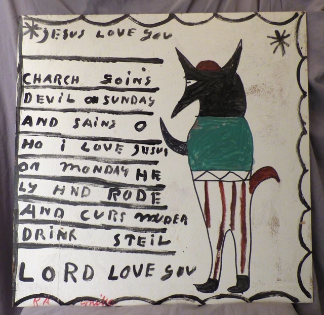 R A Miller Folk Art Paint on Wood ORIGINAL Acquired Directly from ARTIST 2