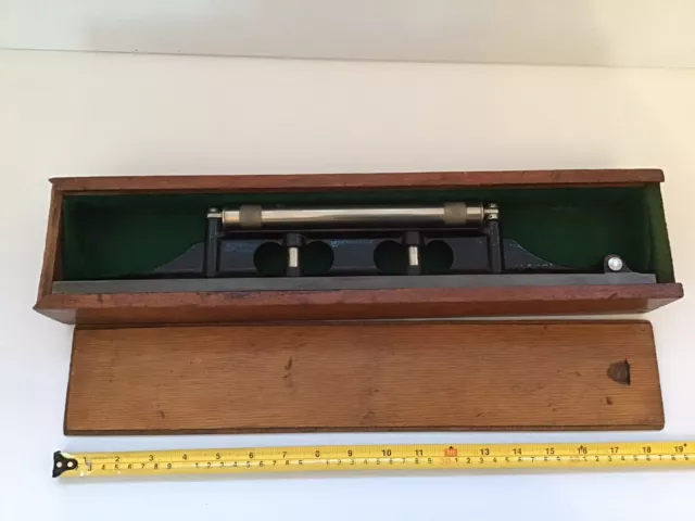 Vintage J Rabone & Sons Engineers Precision Level In Original Wooden Case