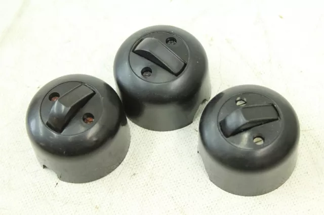 Old Toggle Switch Bakelite Switch Exposed Round Art Deco Light Switch