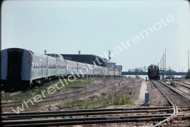 Original Slide Amtrak AMTK Passenger Train 21st St. Chicago ILL 5-24-76