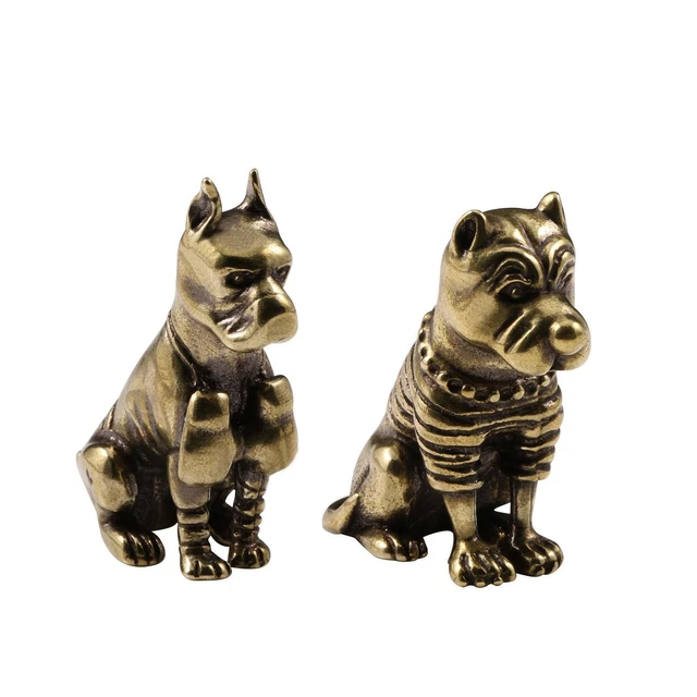 Figurine de chien de Style Vintage, ornement décoratif de bureau pour Table
