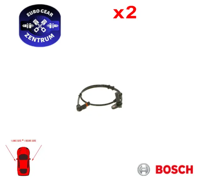 2 Stck Sensor, Raddrehzahl Bosch 0 265 008 133 F�R Mercedes-Benz 2 Pcs