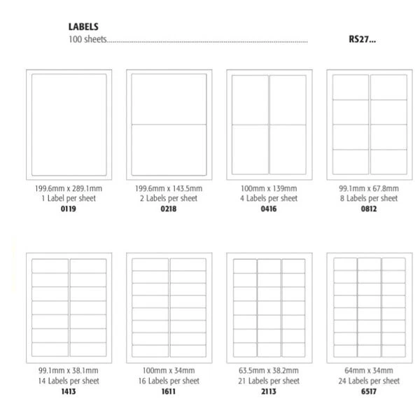 500 Étiquettes Adhésives Expédition 199x289mm - Autocollantes Blanches - Pour Imprimante Laser Et Jet D'Encre