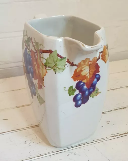 Ringtons Tea Maling Ware Large Water Jug Cream Grape Vine Pattern  C1910