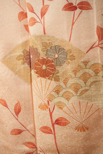Dear Vanilla Japanese Silk Kimono Women's Robe Gown Authentic Japan Vintage Mint 8