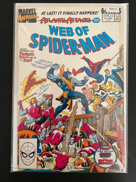 Web of Spider-Man vol.1 Annual #5 1989 High Grade 6.0 Marvel Comic Book D39-21