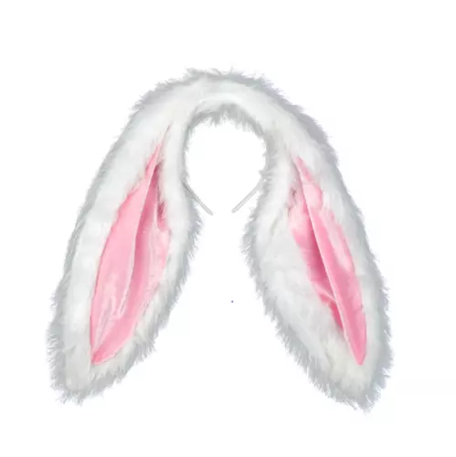 Giant Floppy Plush White Rabbit Bunny Ears Set Easter Fancy Dress Accessory