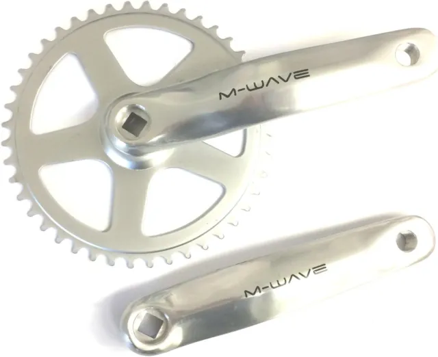 M-Wave Kurbelgarnitur Single Speed Bike Aluminium – 3/32 Zoll 38 Zähne