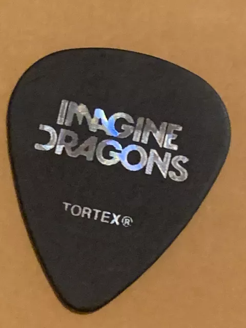 Imagine Dragons 2013 Night Visions tour Wayne Sermon silver foil Guitar Pick