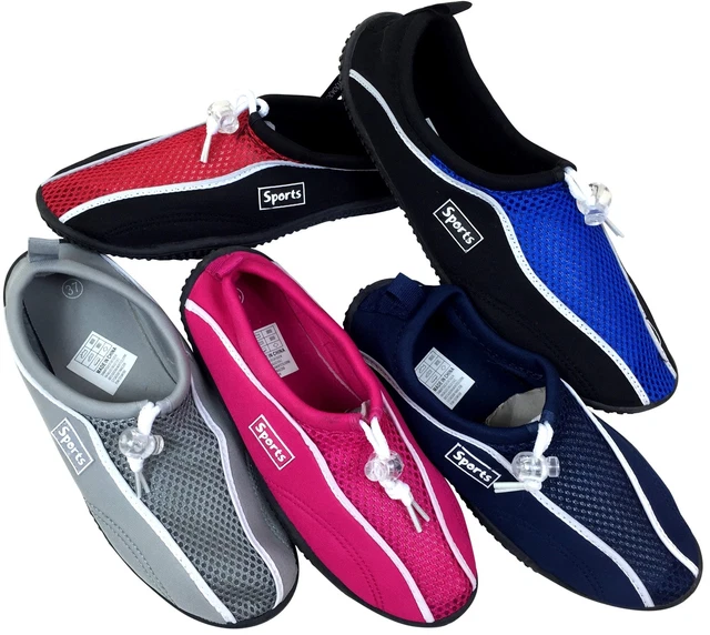 SCARPE DA SCOGLIO Water Shoes Scarpette Tessuto Sport Acqua Mare Piscina Barca