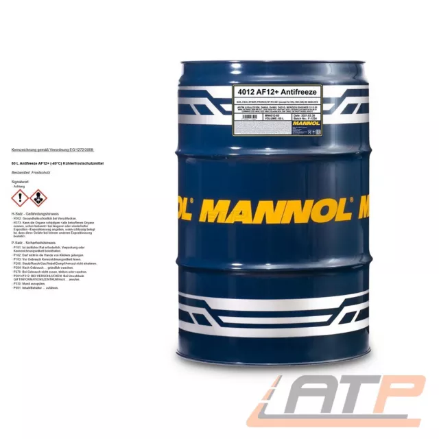 Mannol 60 L Liter Antifreeze Af12+ (-40) Longlife Kühlerfrostschutzmittel Rot