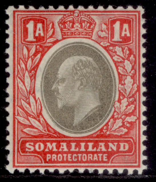 SOMALILAND PROTECTORATE EDVII SG46, 1a grey-black & red, M MINT. Cat £29.