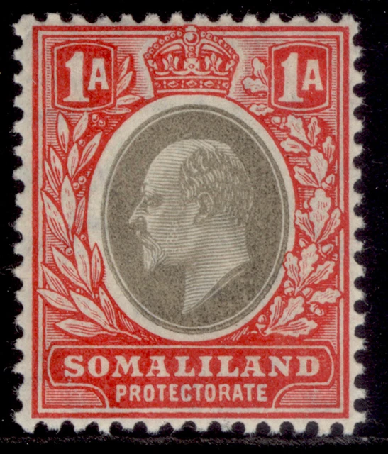 SOMALILAND PROTECTORATE EDVII SG46, 1a grey-black & red, M MINT. Cat £29.
