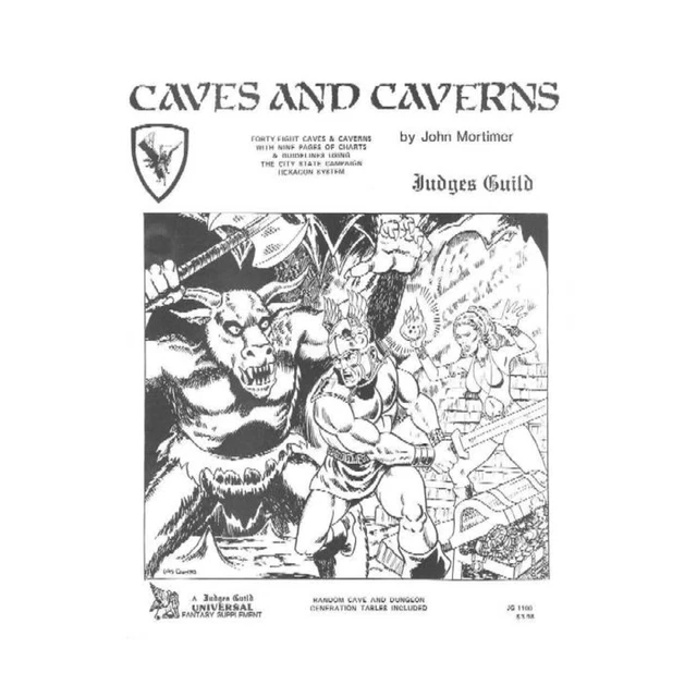 Judges Guild D&D Supplement Caves and Caverns SW