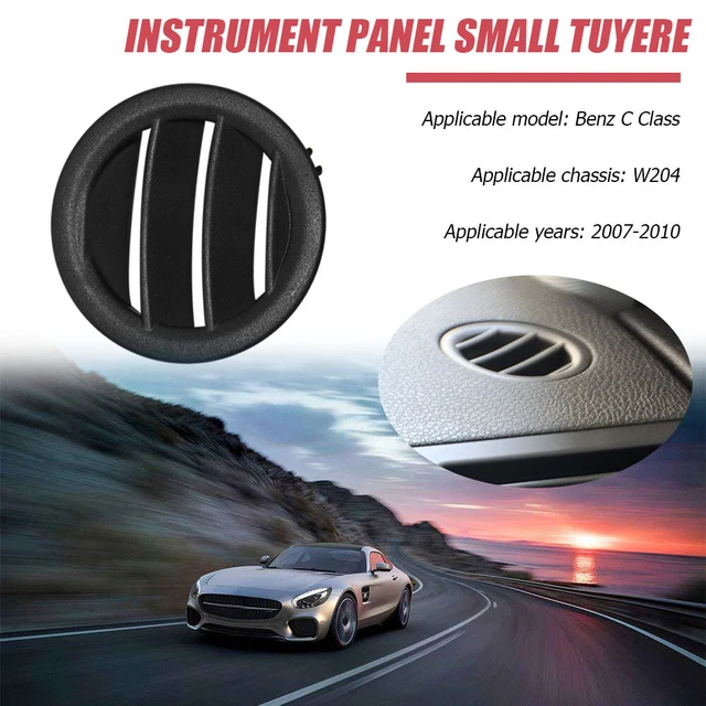 Grille Climatisation Arrière Pour Mercedes Classe C W204 (2007-2013) & E Coupé W207 (2008-2016) - Réduction Bruit - Modèle A Noir