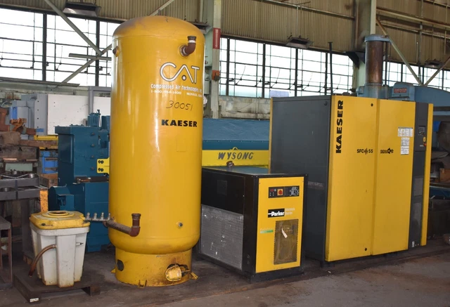 75 HP KAESER  "SFC55" ROTARY SCREW AIR COMPRESSOR SYSTEM w/AIR DRYER  - #30051