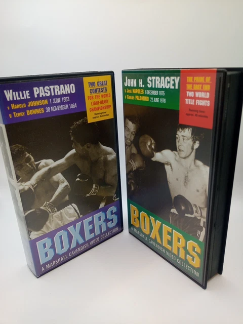 BOXERS BY MARSHALL Cavendish 2 X VHS Video Tapes John H Stracey Willie ...