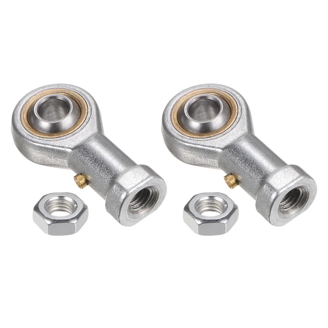 2pcs PHS8 8mm Bore Rod End Bearing M8x1.25 Female Right Hand Thread with Jam Nut