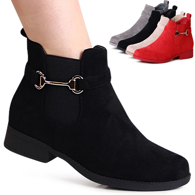 Chaussures Femme Velours Bottines Chelsea Boots Bottes Cheville