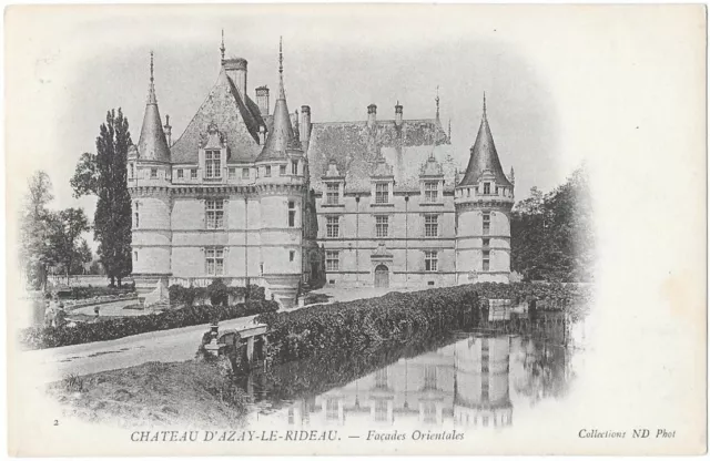 Château D'AZAY-LE-RIDEAU 37 Façade Orientale CPA précurseur non circulée ~1910