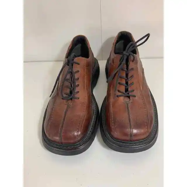 Brown Shoe Men’s Italy Brown Leather Lace Up Oxford Dress Shoes 11.5 M Maltese