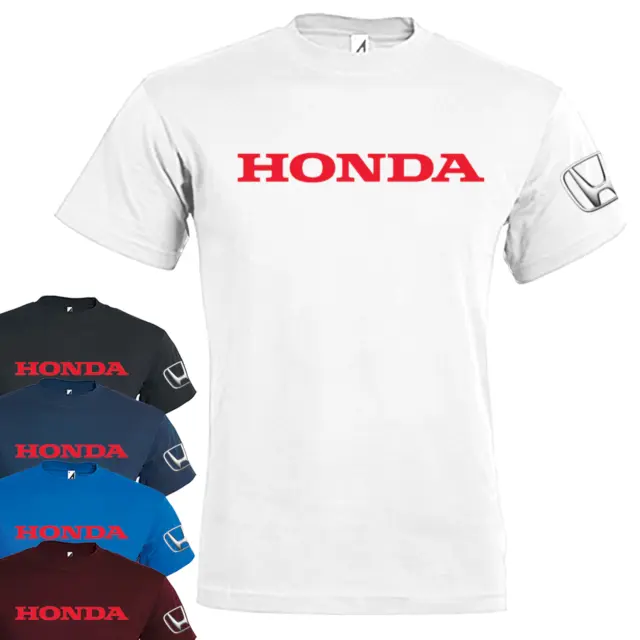 Tshirt Uomo in cotone Maglietta Honda estiva a manica corta con stampa