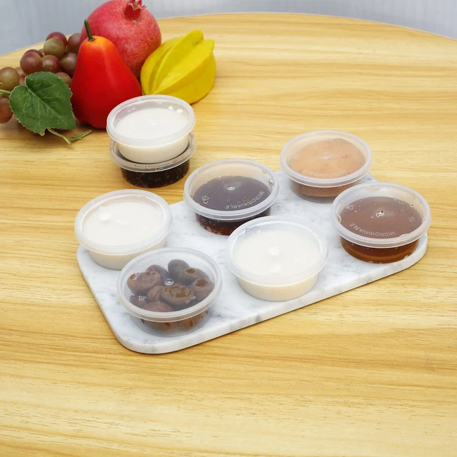 100PCS JELLY CUPS 75ML Clear Plastic Souffle Cups with Lids Reusable Unrbr 32.71 PicClick AU