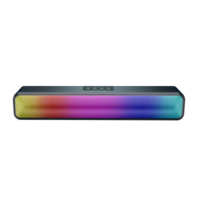 LASER PORTABLE GAMING Bluetooth RGB 2.0 Channel Soundbar with Built in ...