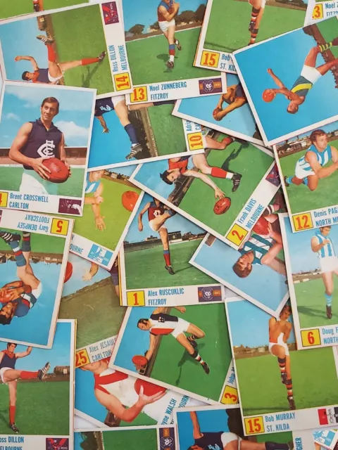 VFL footy cards - 1971 Kelloggs Footy Festival - pick the card(s) you need