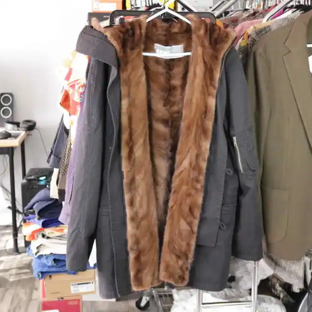 Yves Salomon Army Mink Lined Parka $5k+ Jacket Coat