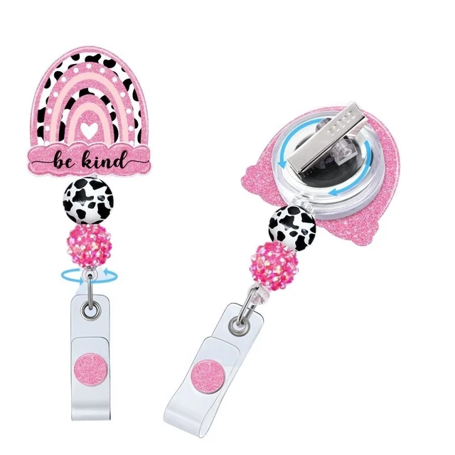 Sii gentile Reel per badge Rosa Clip di alligatore  Ufficio