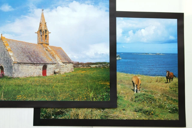 Tableau Photo Benodet Le Letty - Cadre Ivoire 46cm - Déco Nautique Bretagne - Neuf