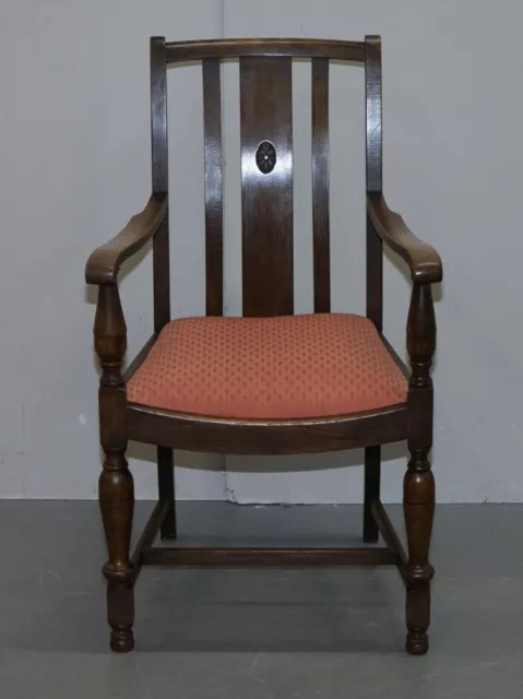 English Oak Circa 1940'S Carver Occasional Armchair Lovely Timber Patina Mustsee 2