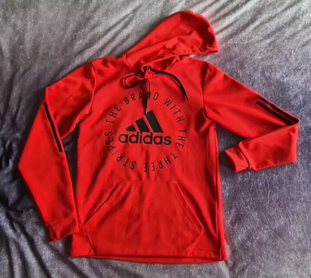 Felpa con cappuccio Adidas Red Motif - Taglia XS 13-15 anni - Perfette condizioni non indossate