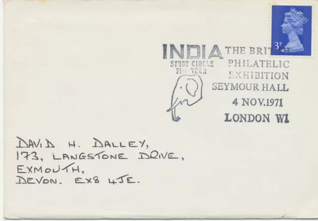 Gb Special Event Postmarks 1971 The British Philatelic Exhibition Seymour Hall