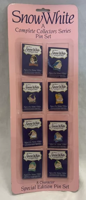 Disney SNOW WHITE A Complete Collectors Series Pin Set Seven Dwarfs 8 Pins NIB