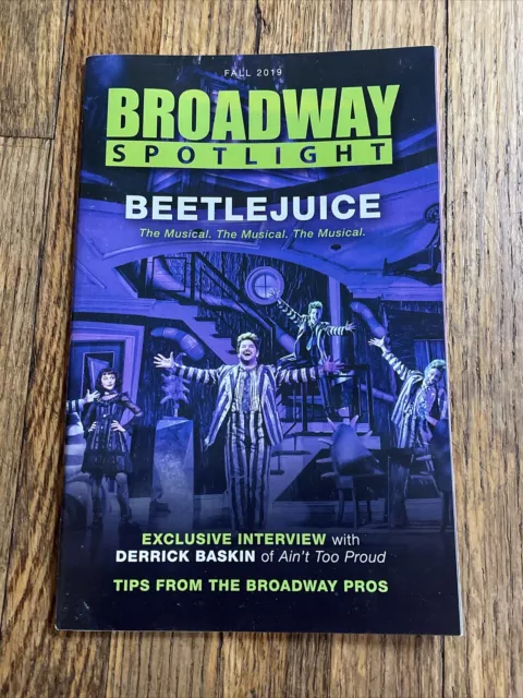 BEETLEJUICE Broadway 2019 Magazine SPOTLIGHT! Playbill Size!ALEX BRIGHTMAN Cover