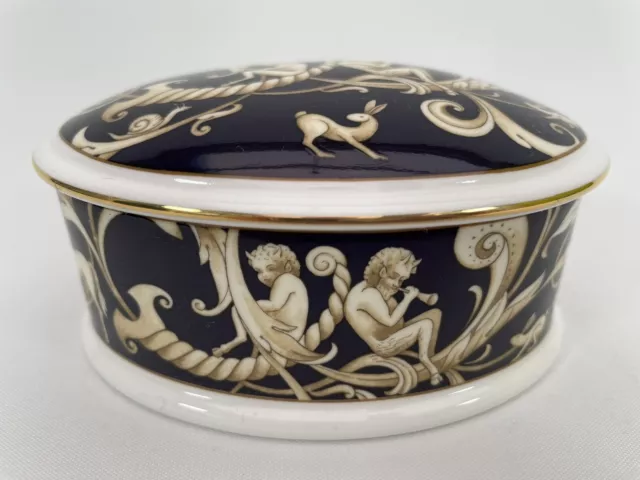 Wedgewood Cornucopia Bone China Oval Trinket Box Bicentinary Vintage 90's