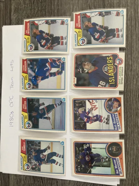 1980’s O-Pee-Chee New York Islanders Team Lot Hockey 8 Cards, see photo, free sh