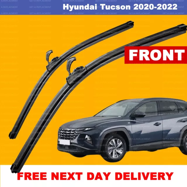 Front Windscreen 26" 16" For Hyundai Tucson 2020-2023 Flat Aero Wiper Blades Set