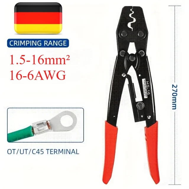 LuxusKollektion Crimpzange Crimpzange Kabelschuhe Set 370tlg. Ratschen