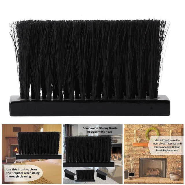 Fire Hearth Fireplace Tool Brush Fireside Hair Length 6.5cm Handle Wooden Hot