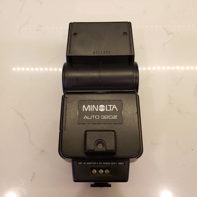 Minolta Auto 320X Black Shoe Mount Electroflash for Konica Minolta Film Camera 2